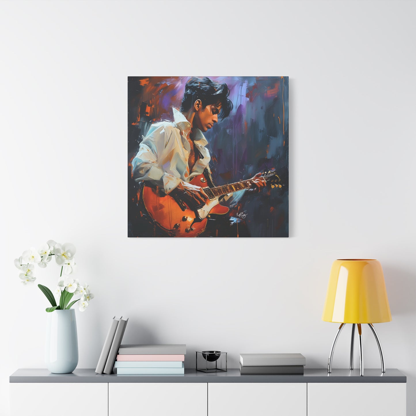 Prince In Concert Afrocentric Black Art Canvas Wall Print