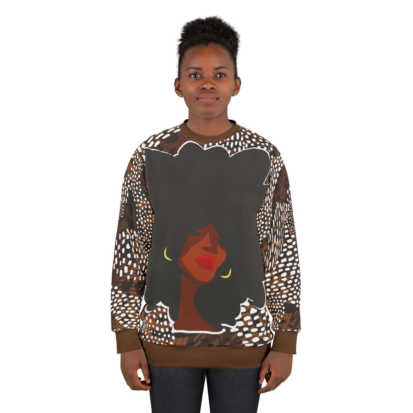 Afro Beauty Cheetah Animal Print Theme Sweatshirt
