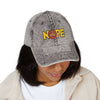 Nope Not Today Statement Vintage Distressed Embroidered Hat
