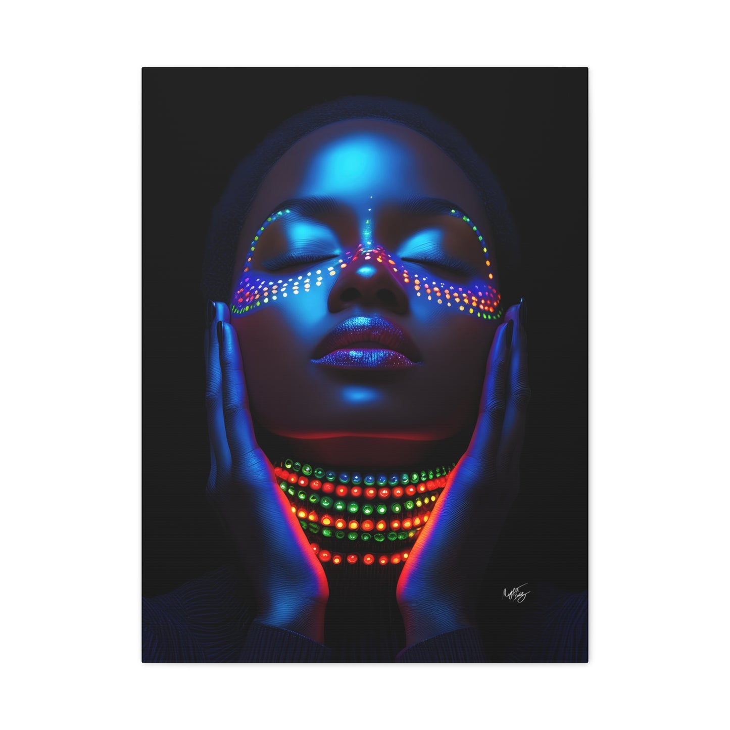 My Future Is Brighter Than The Darkness Black Woman Art Canvas Wall Print