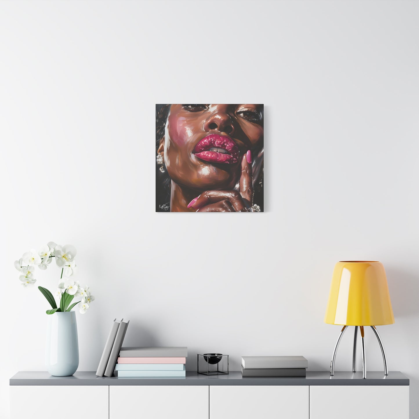 Let Me Tell You A Secret Afrocentric Black Woman Art Canvas Wall Print