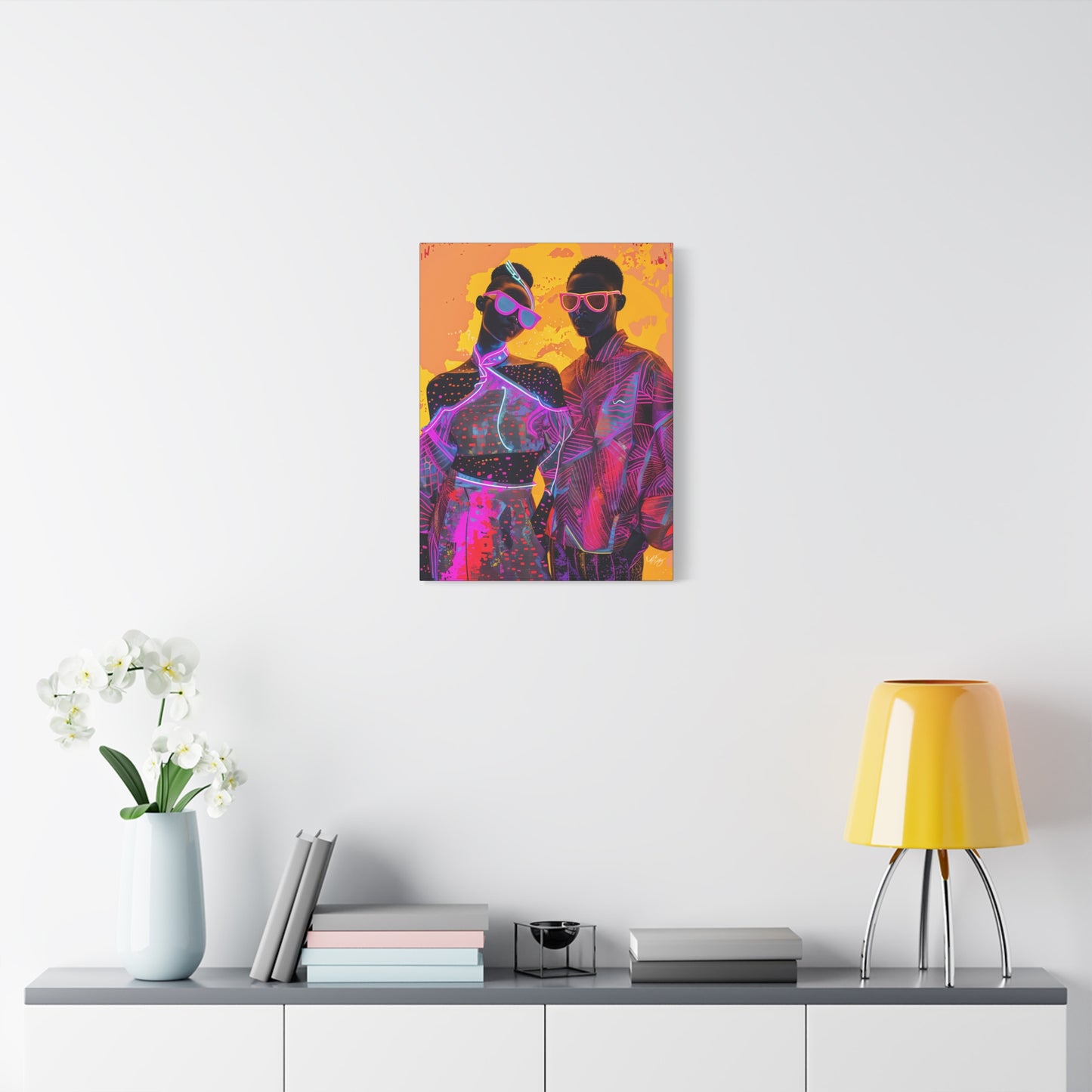 You Know We're Fly Afrocentric Black Abstract Art Canvas Wall Print