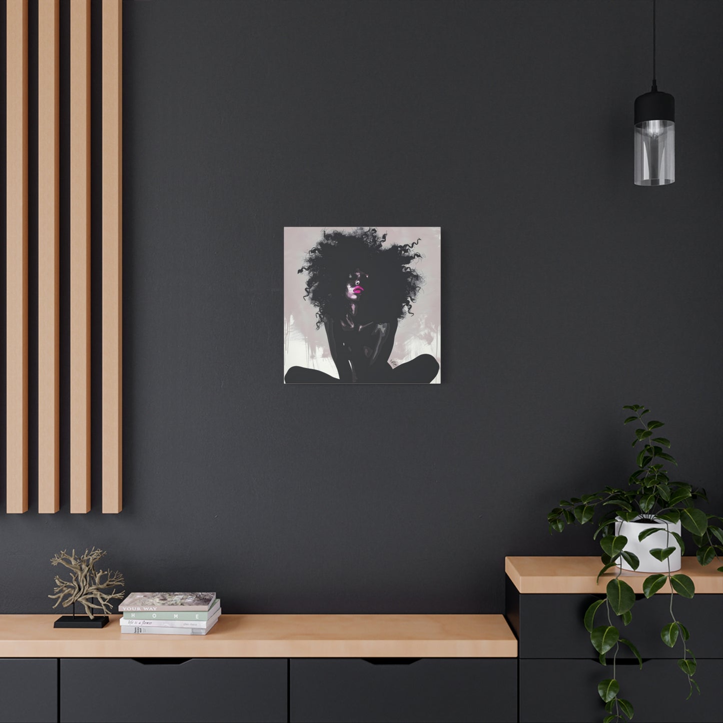 I Know You See Me Afrocentric Black Woman Abstract Art Canvas Wall Print