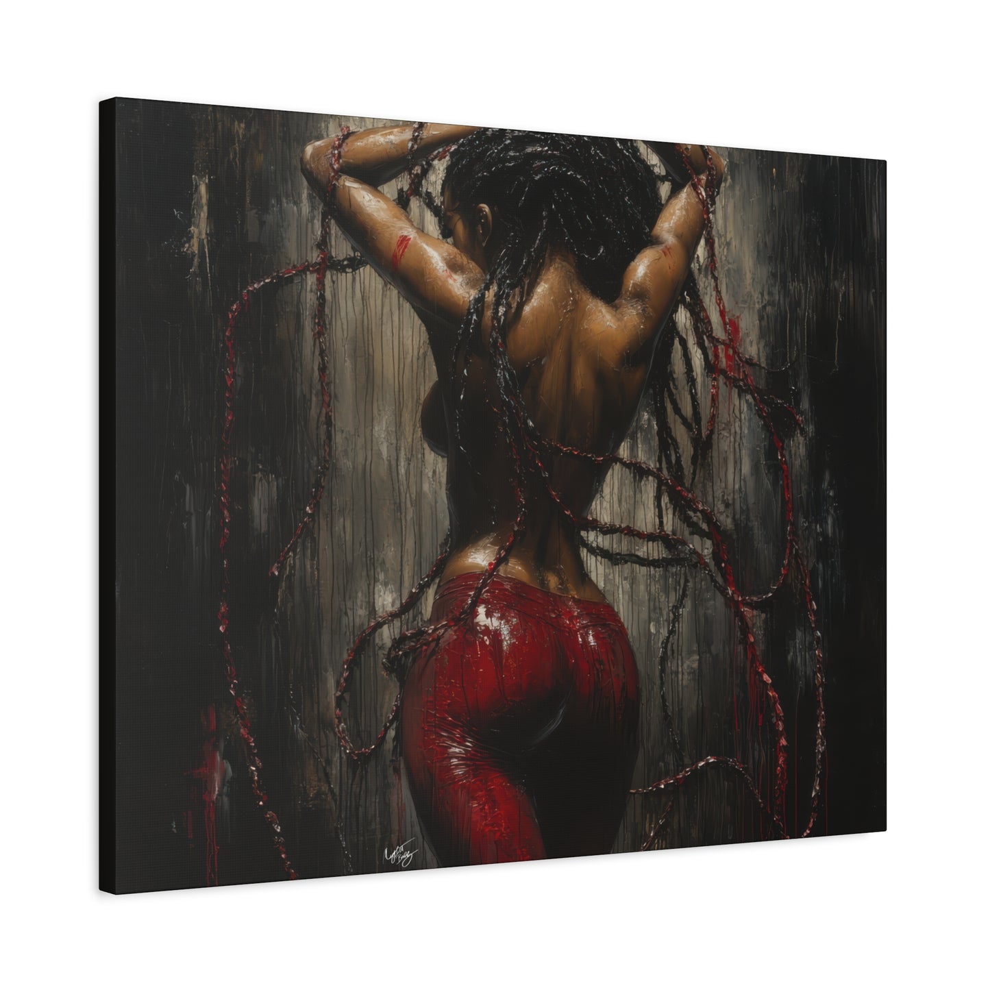 Private Dancer Afrocentric Black Woman Art Canvas Wall Print