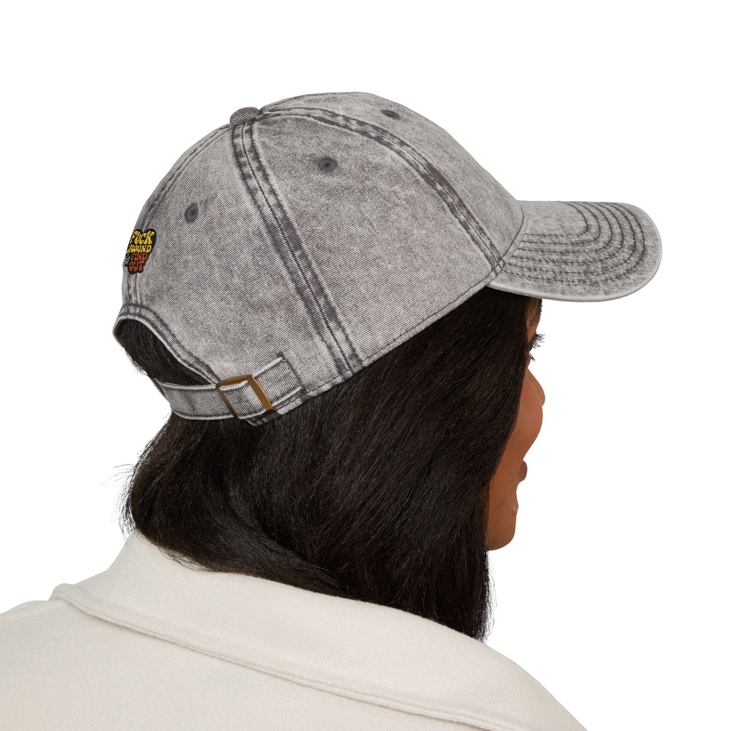 F Around And Find Out FAFO Statement Vintage Distressed Embroidered Hat