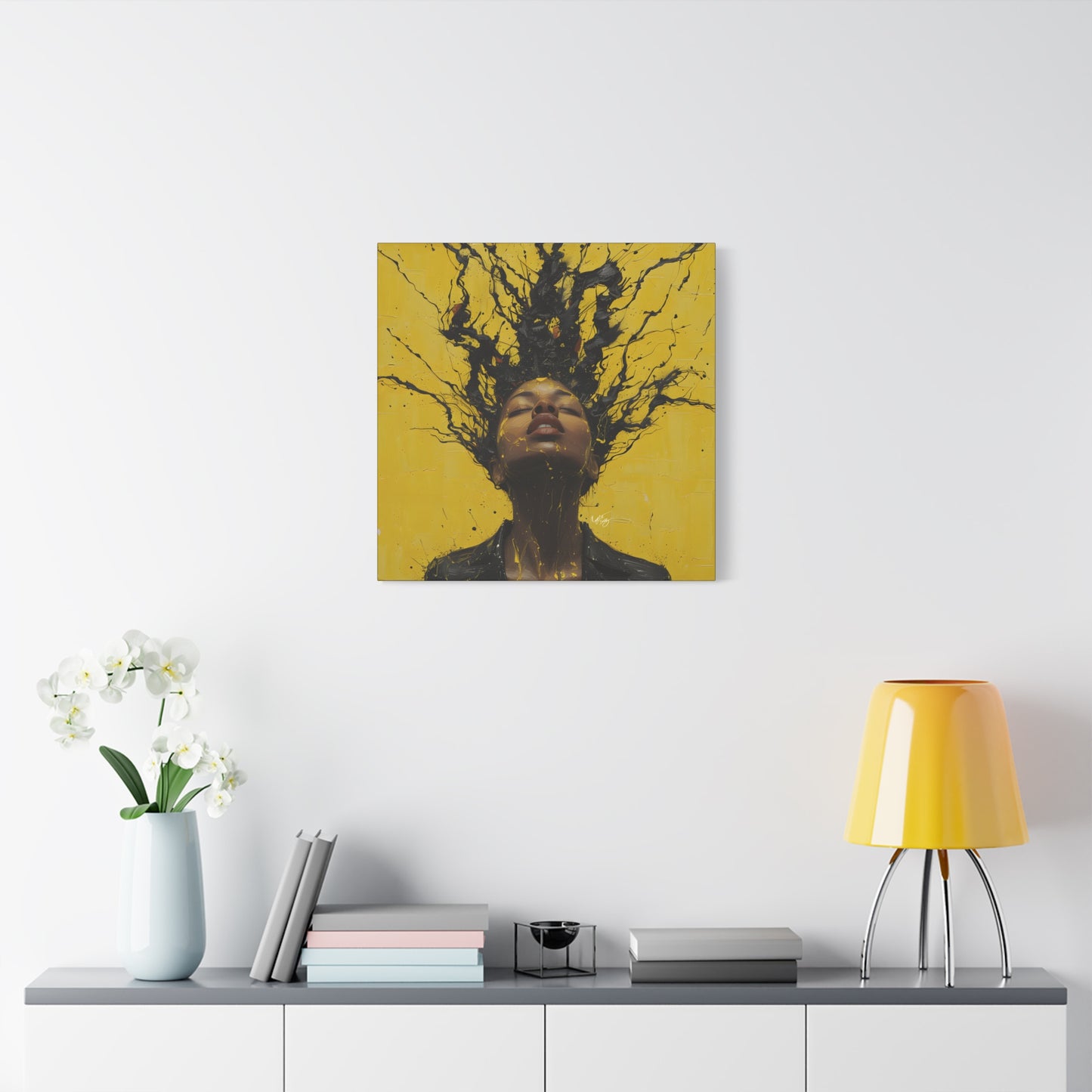 Hype Afrocentric Black Woman Art Canvas Wall Print