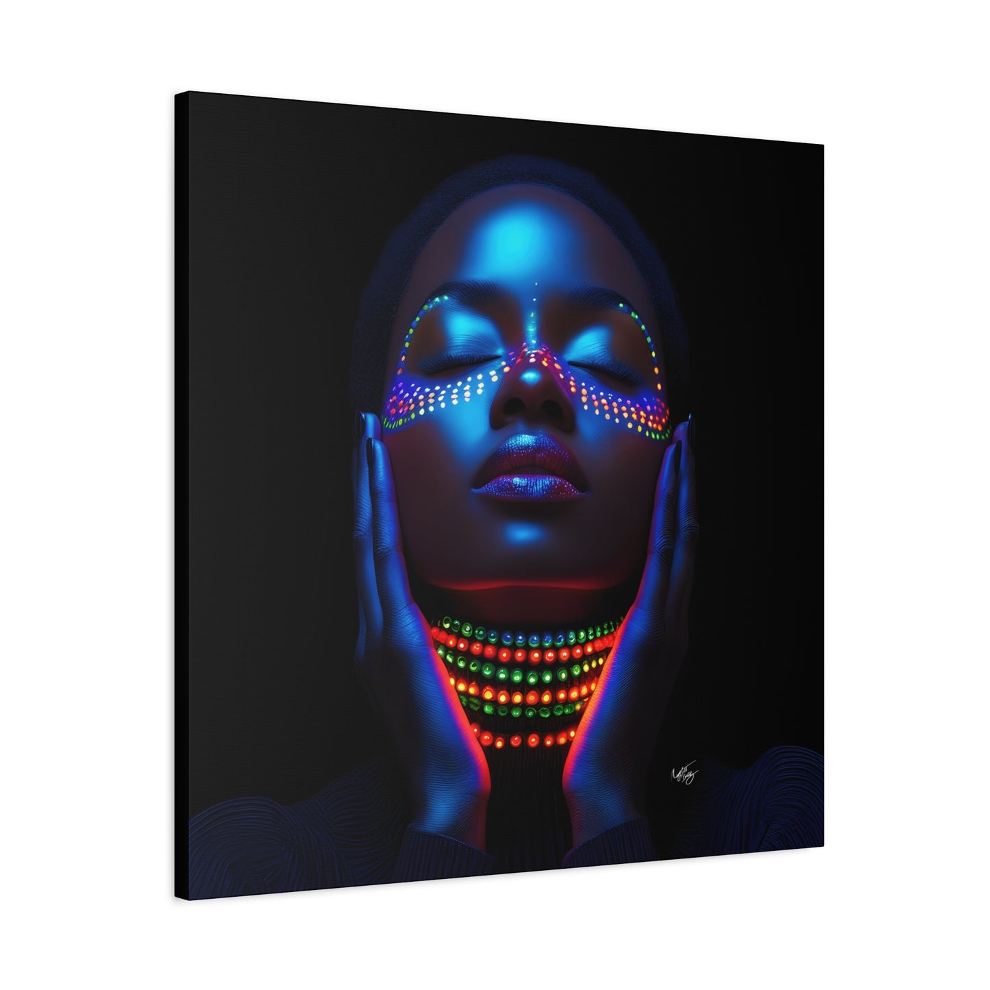 My Future Is Brighter Than The Darkness Black Woman Art Canvas Wall Print