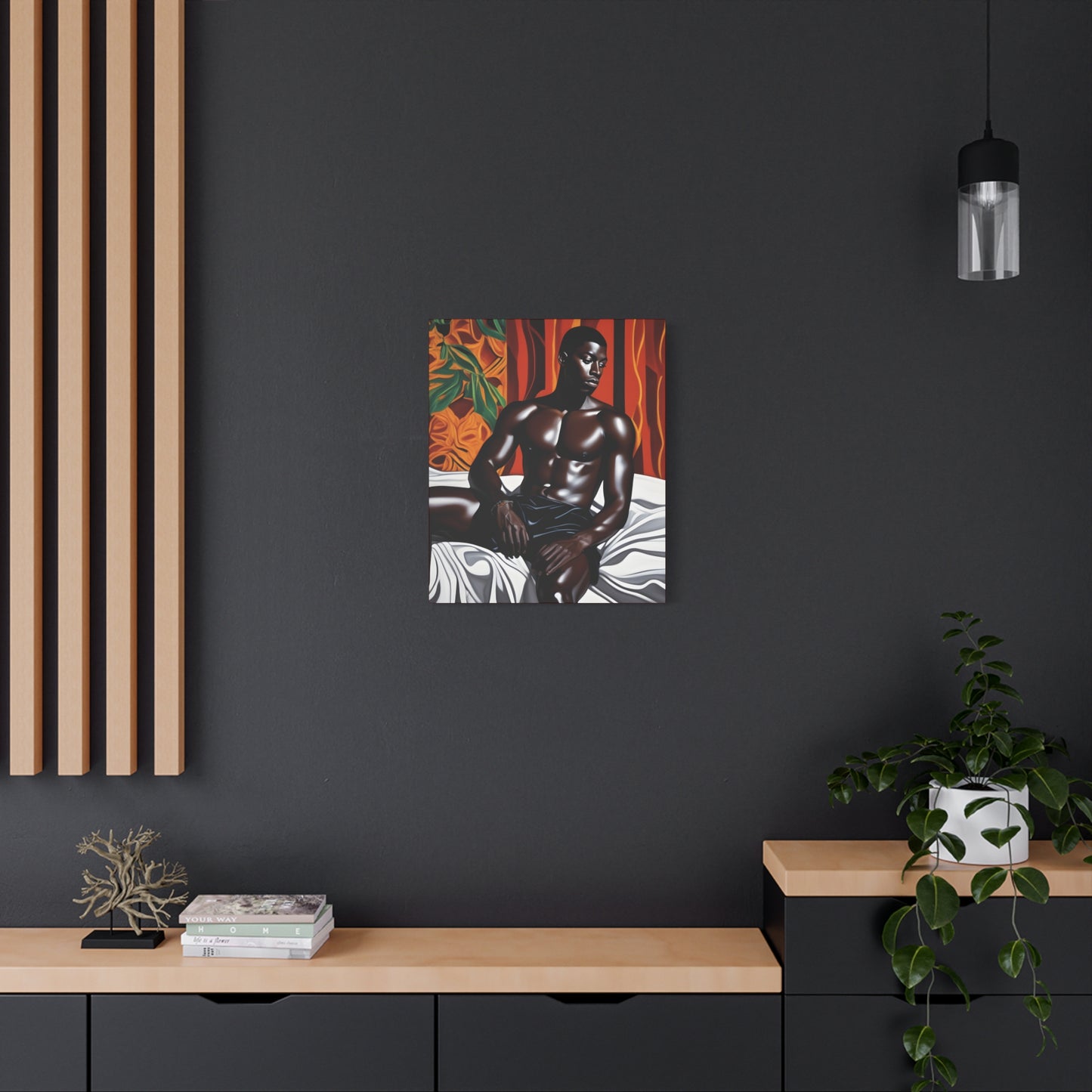 Good Morning Afrocentric Black Artwork Canvas Wall Print