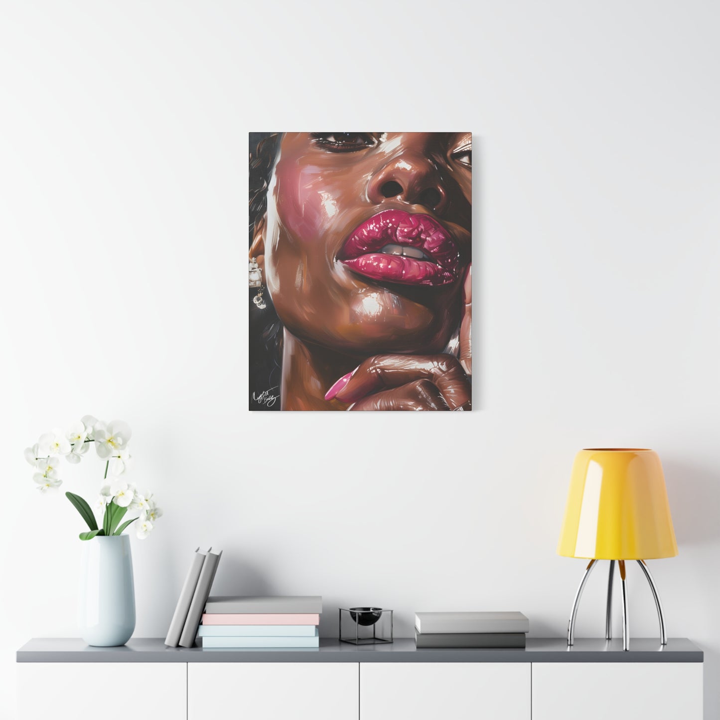 Let Me Tell You A Secret Afrocentric Black Woman Art Canvas Wall Print