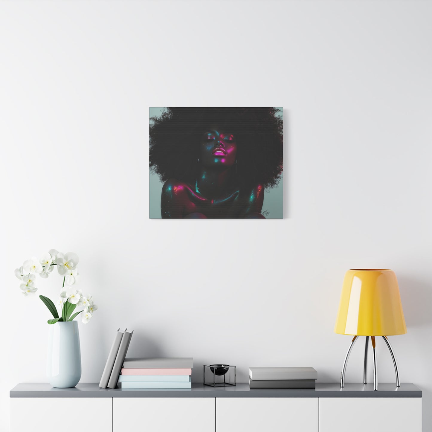Sometimes It's A Little Hot Afrocentric Black Woman Art Canvas Wall Print