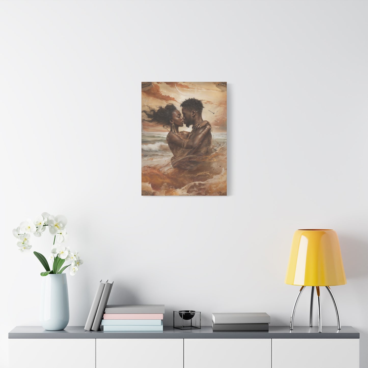 Forever Mine Black Love Art Canvas Wall Print