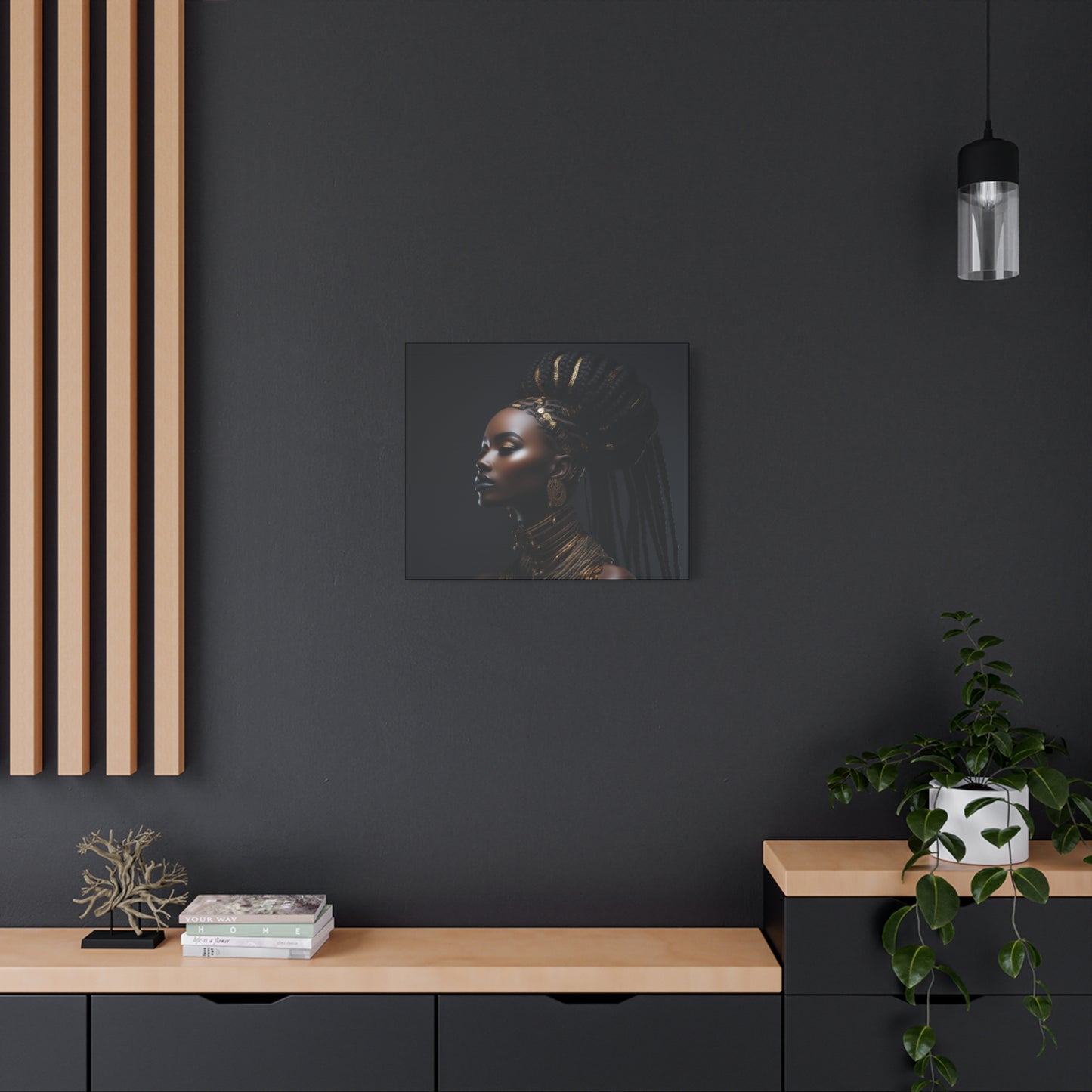 Hair Goals Afrocentric Black Woman Art Canvas Wall Print