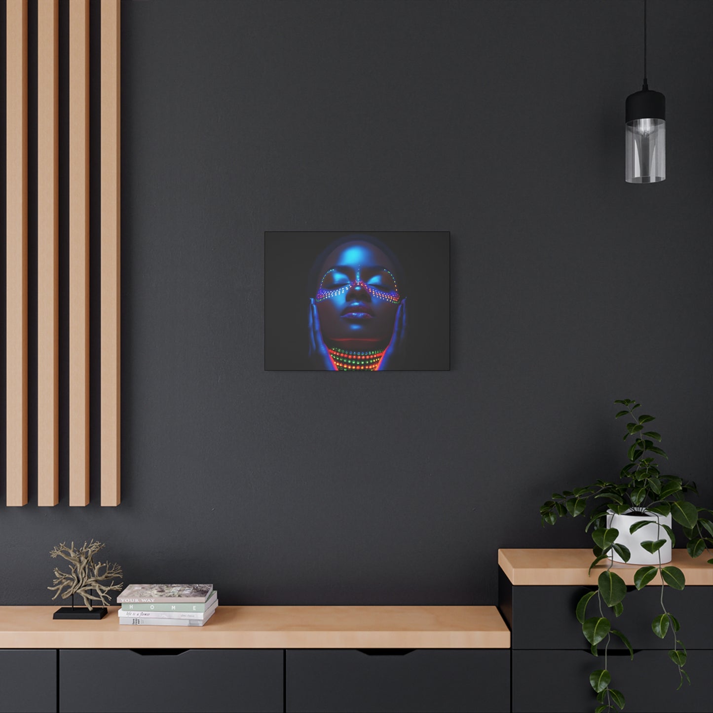 My Future Is Brighter Than The Darkness Black Woman Art Canvas Wall Print