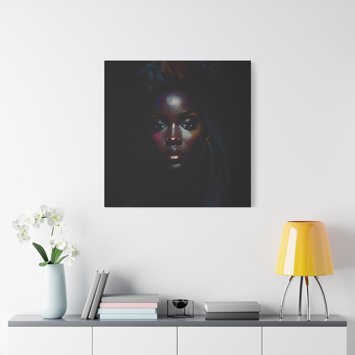 The Look Black Woman Abstract Artwork Canvas Wall Print