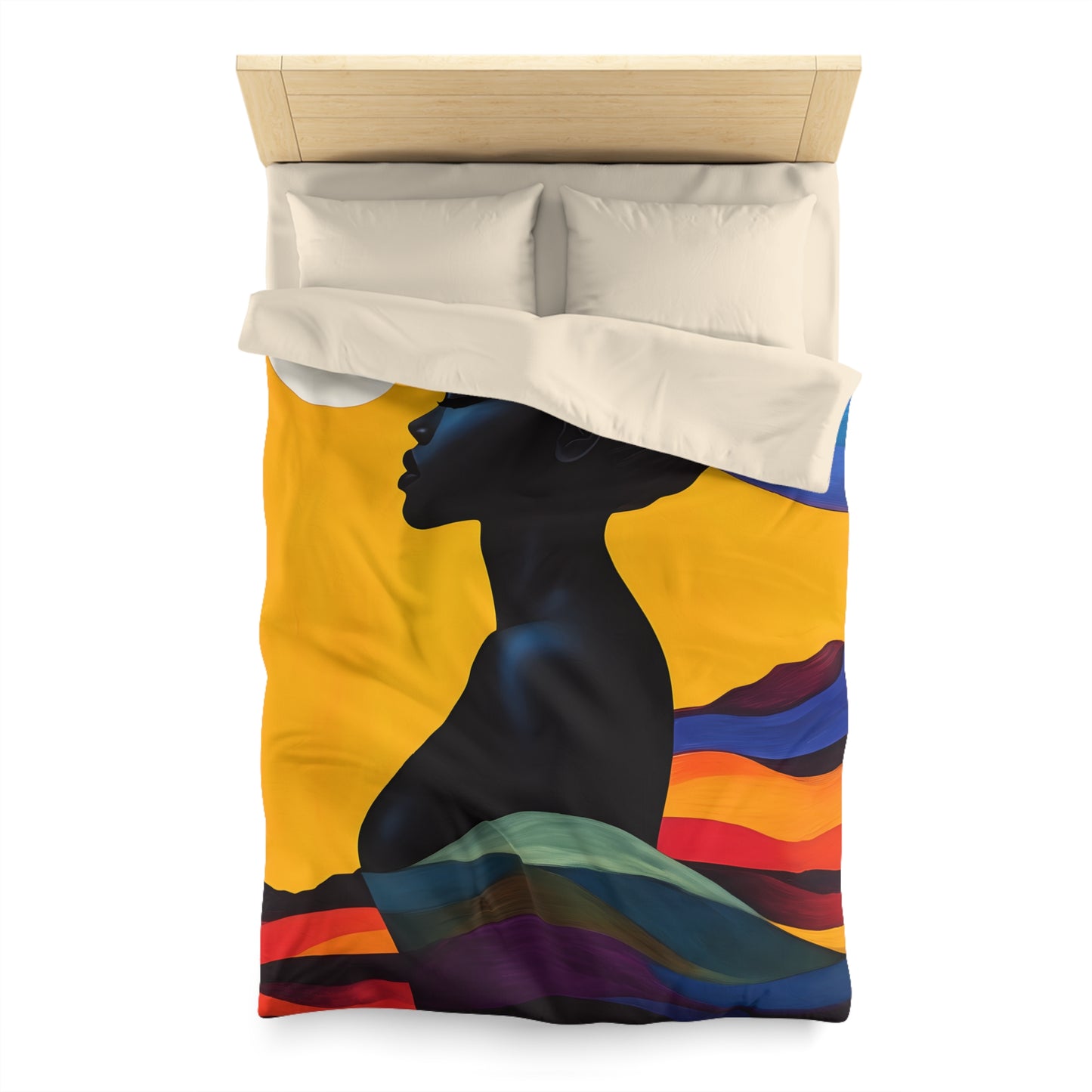 Bohemian Sunset Microfiber Duvet Cover | Vibrant Home Decor, Bedroom Makeover, Gift for Her, Cozy Bedding, Artistic Bed Linen