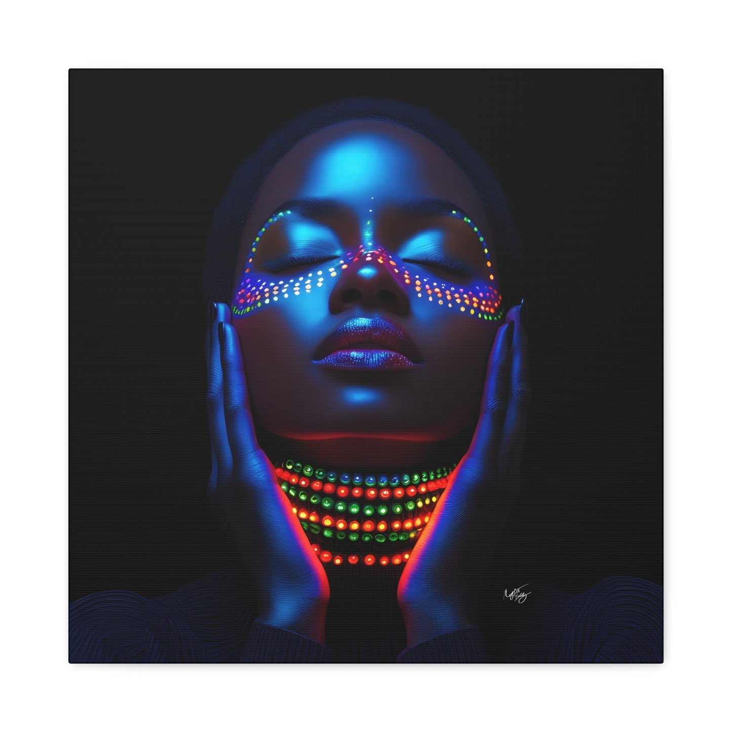 My Future Is Brighter Than The Darkness Black Woman Art Canvas Wall Print
