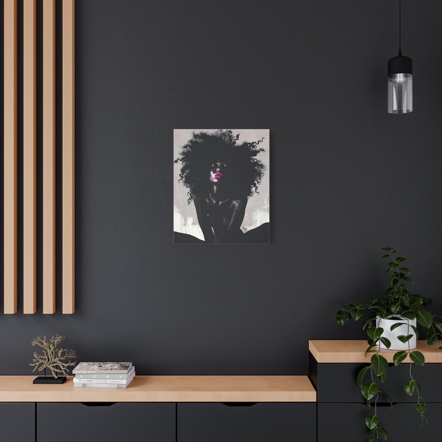 I Know You See Me Afrocentric Black Woman Abstract Art Canvas Wall Print