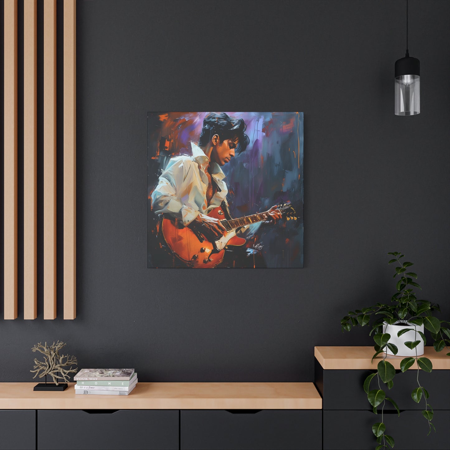 Prince In Concert Afrocentric Black Art Canvas Wall Print