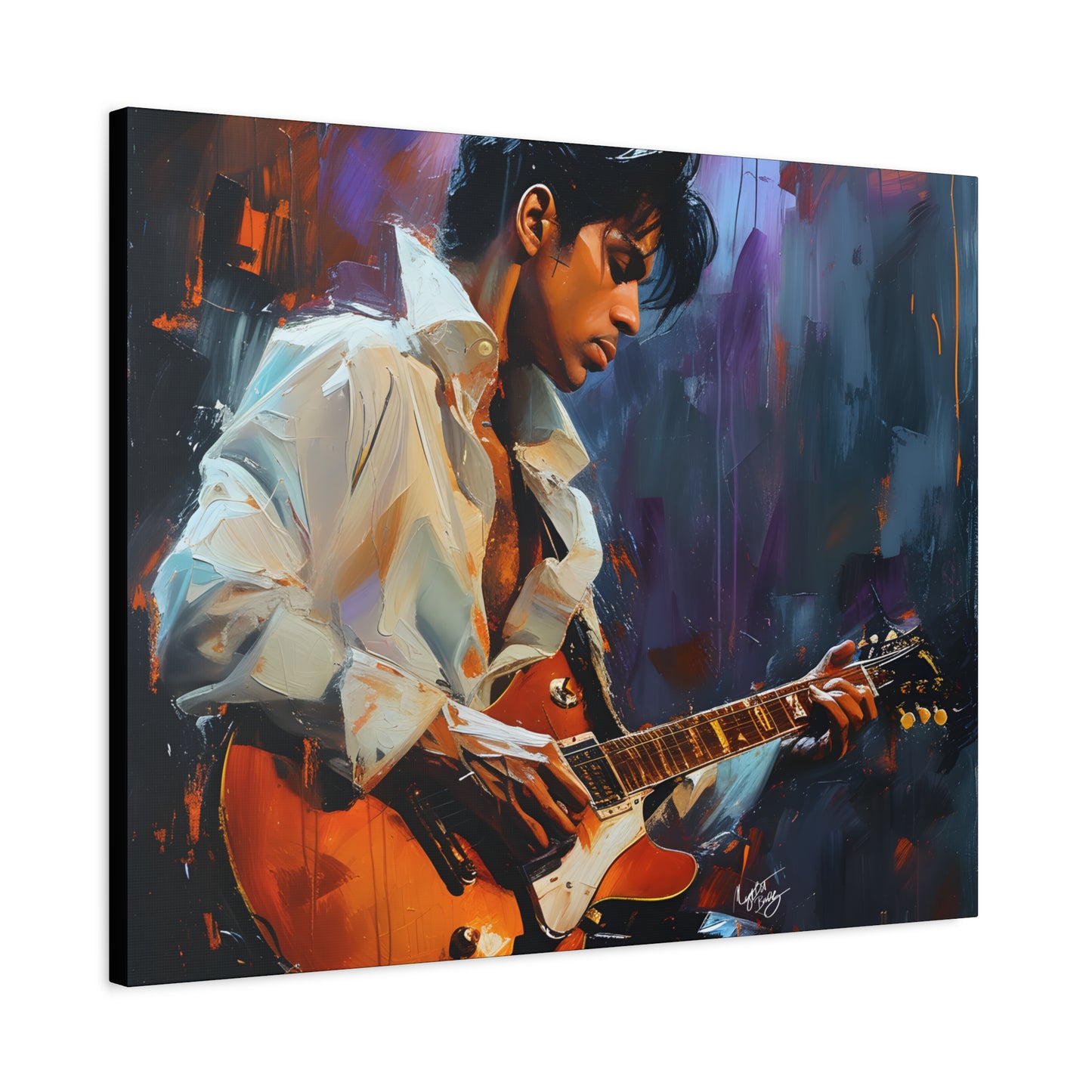 Prince In Concert Afrocentric Black Art Canvas Wall Print