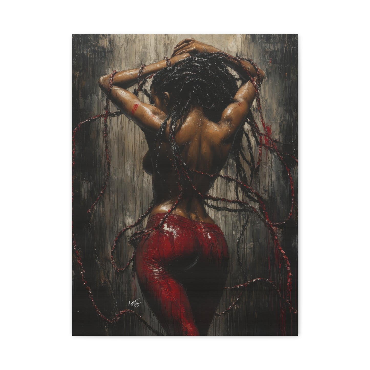Private Dancer Afrocentric Black Woman Art Canvas Wall Print