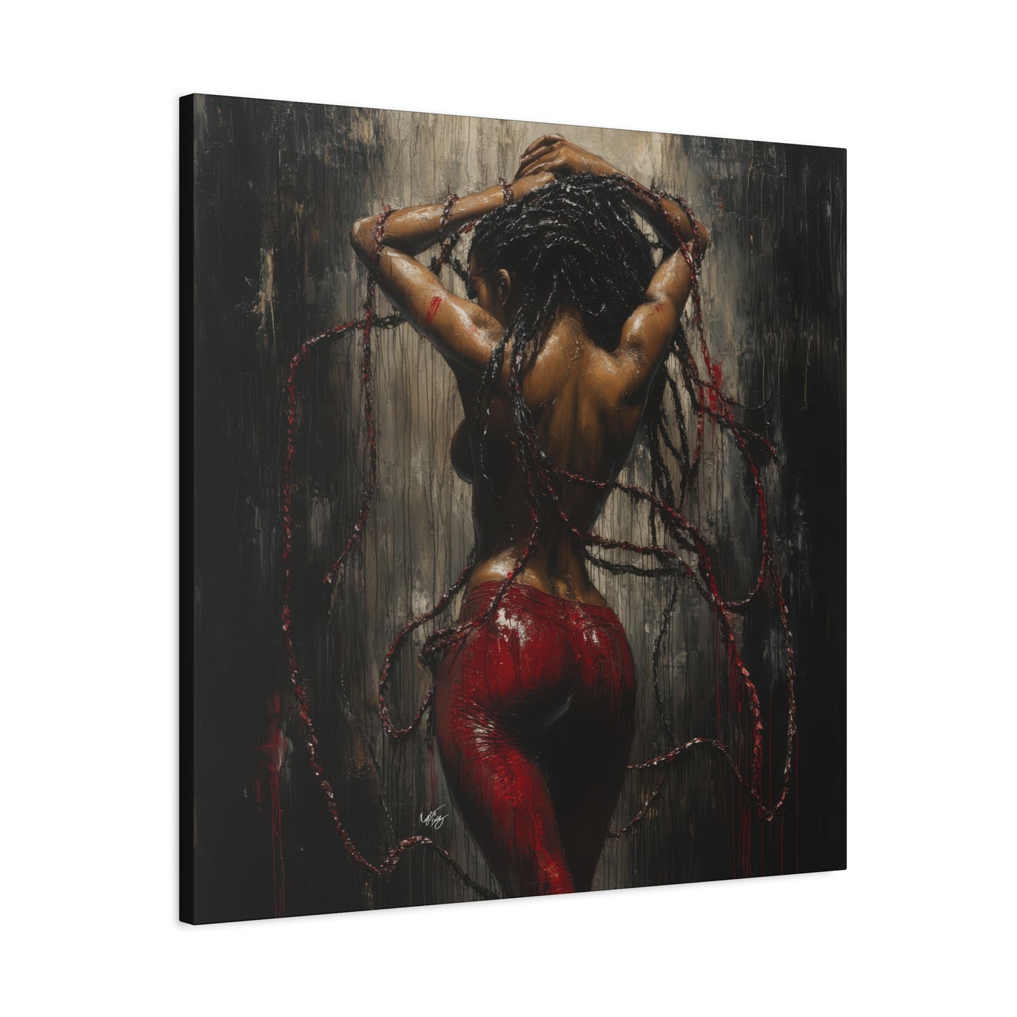 Private Dancer Afrocentric Black Woman Art Canvas Wall Print