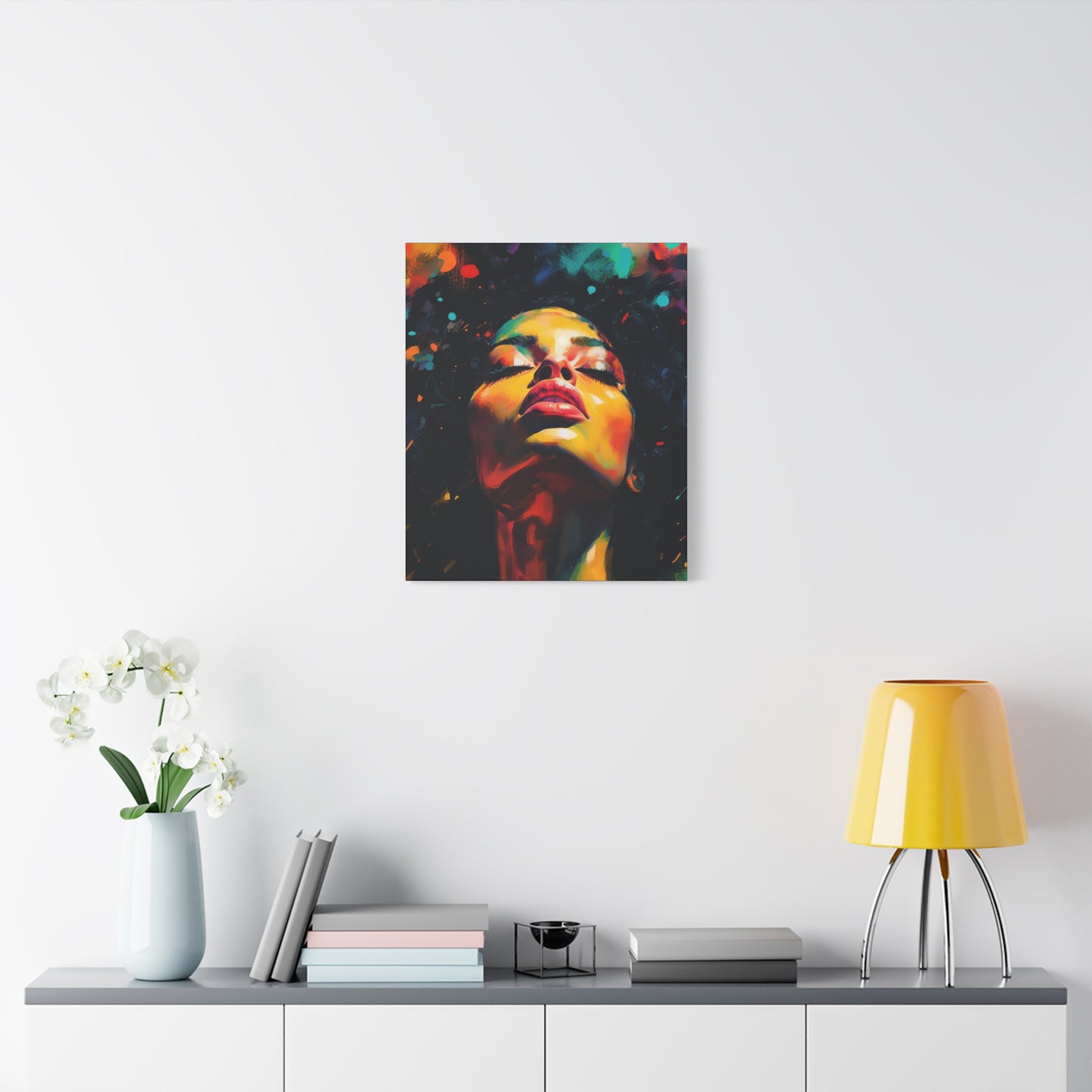 The Rapture Black Woman Abstract Artwork Canvas Wall Print