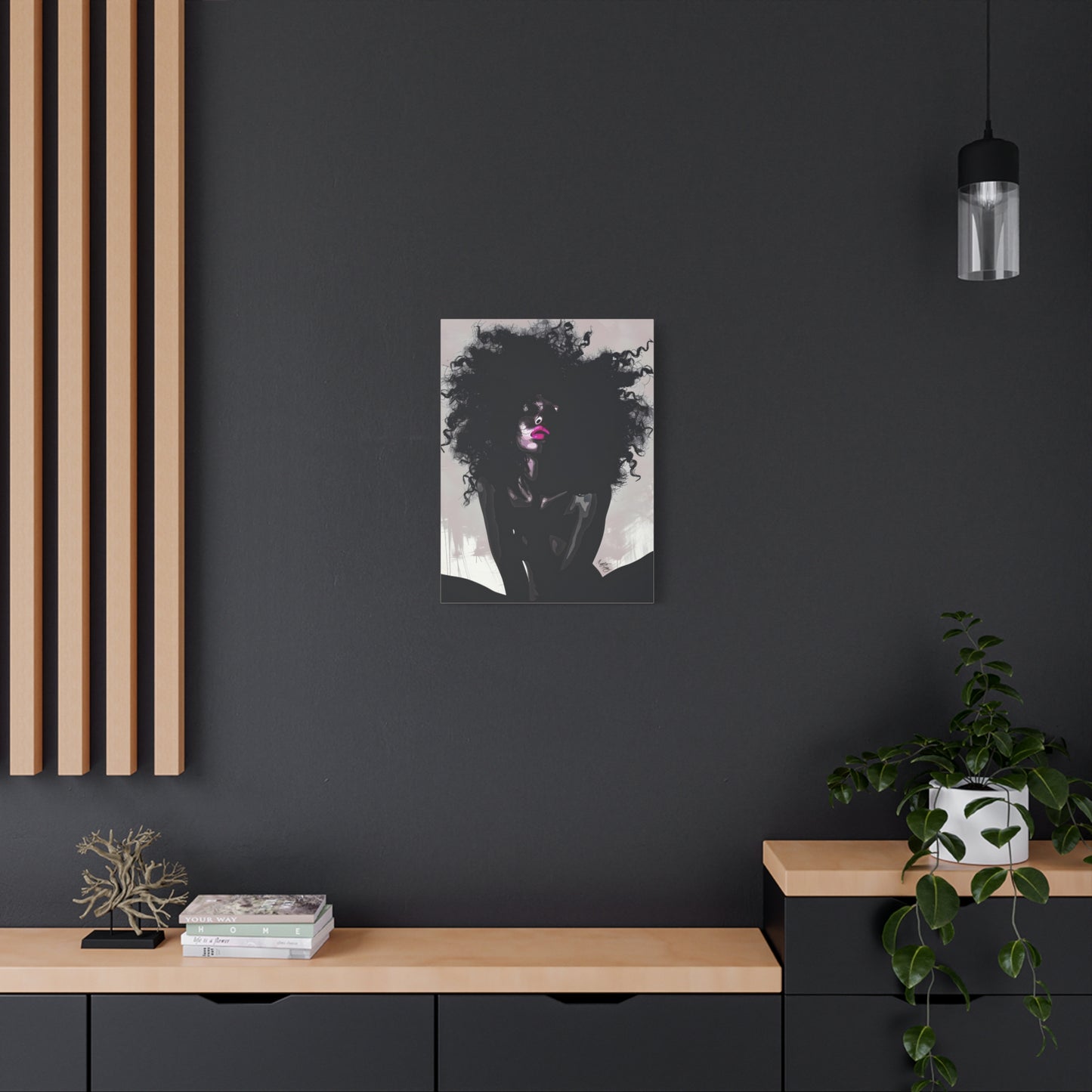 I Know You See Me Afrocentric Black Woman Abstract Art Canvas Wall Print