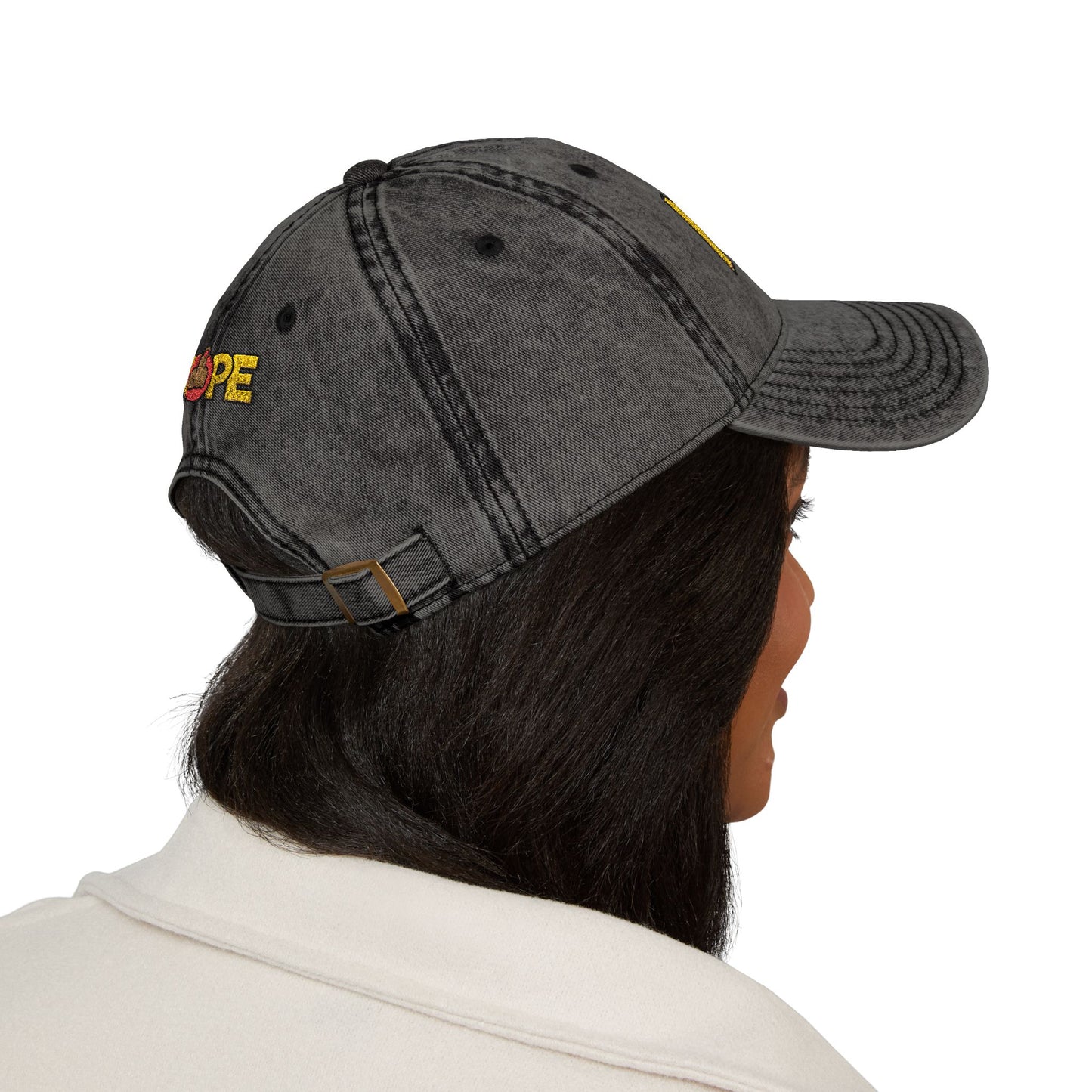 Nope Not Today Statement Vintage Distressed Embroidered Hat
