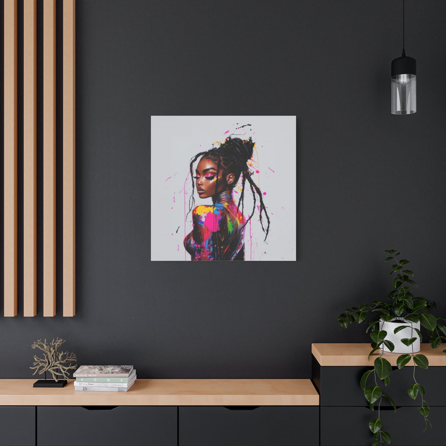 Confidence Afrocentric Black Woman Inspirational Spiritual Art Canvas Wall Print
