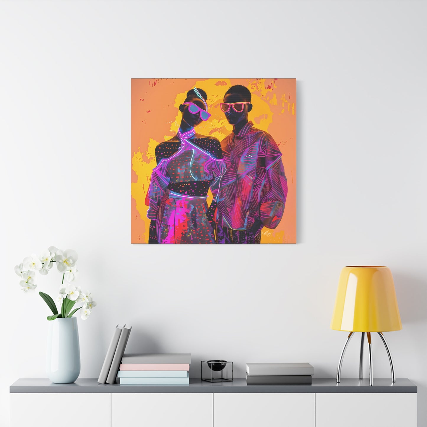 You Know We're Fly Afrocentric Black Abstract Art Canvas Wall Print