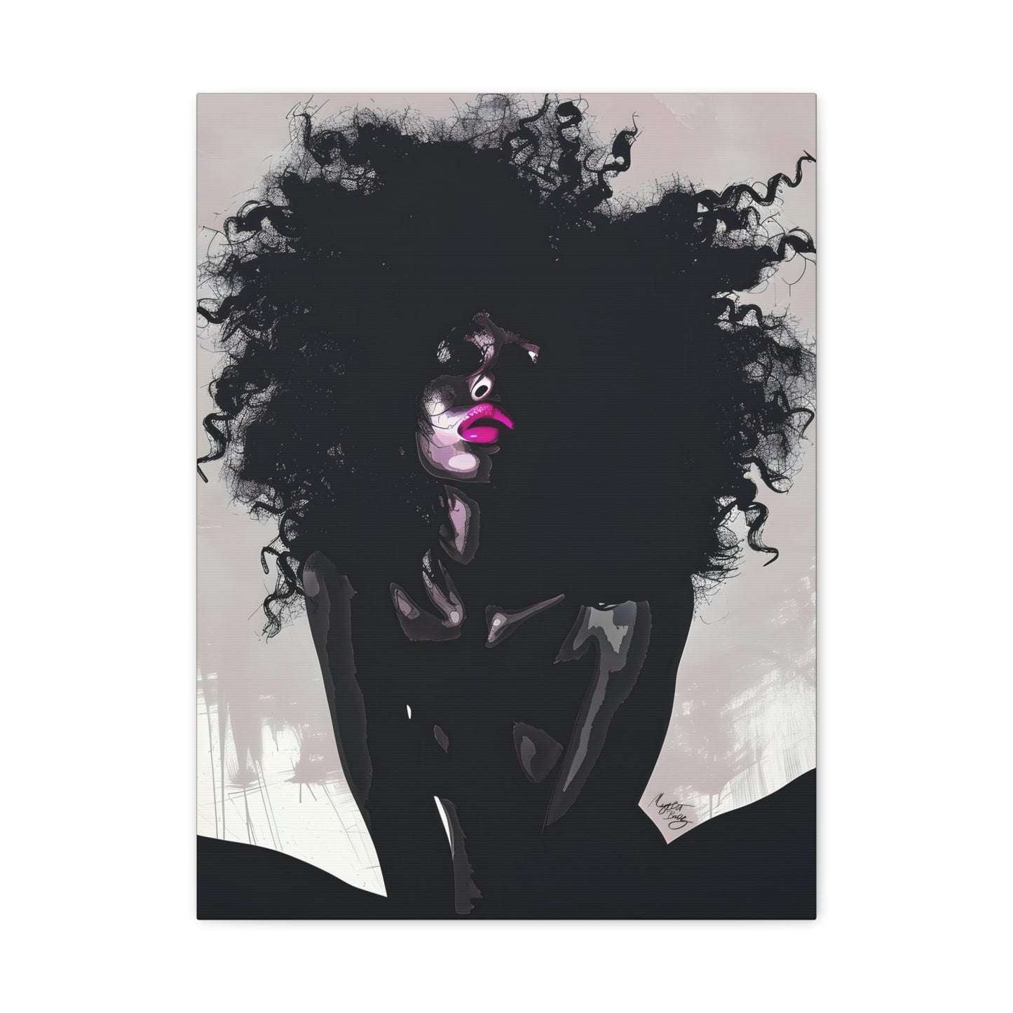 I Know You See Me Afrocentric Black Woman Abstract Art Canvas Wall Print