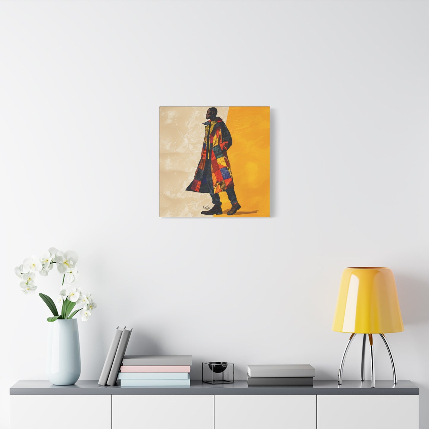 I Am Fashion Forward Afrocentric Black Man Abstract Art Canvas Wall Print