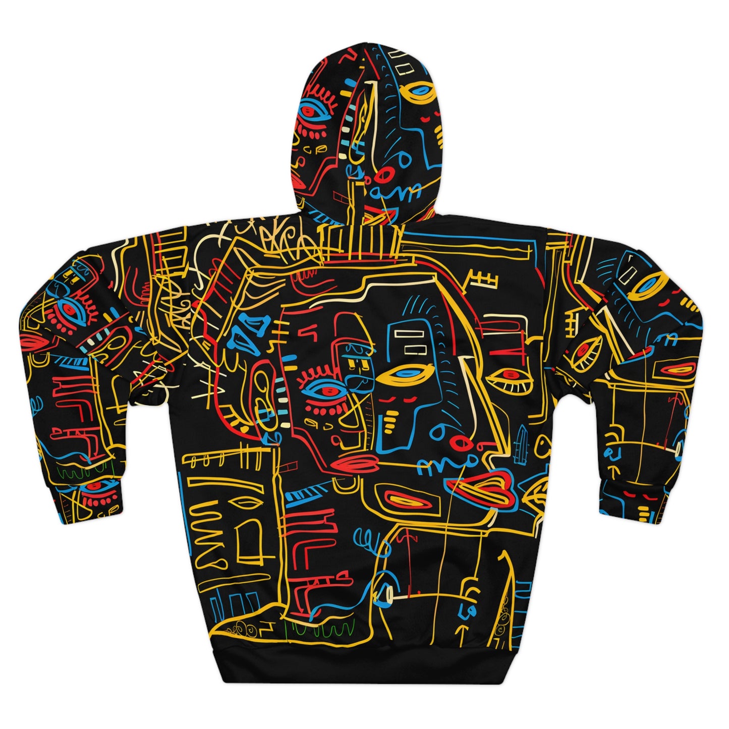 Face to Face Abstract Art Unisex Pullover Hoodie Sweatshirt