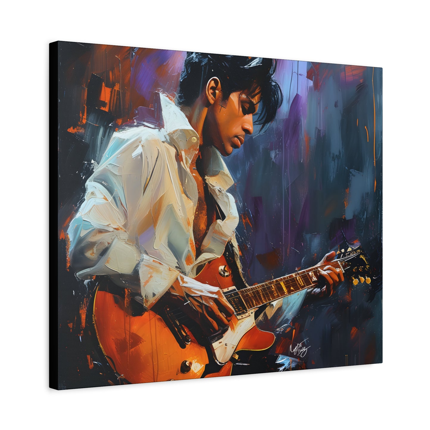 Prince In Concert Afrocentric Black Art Canvas Wall Print