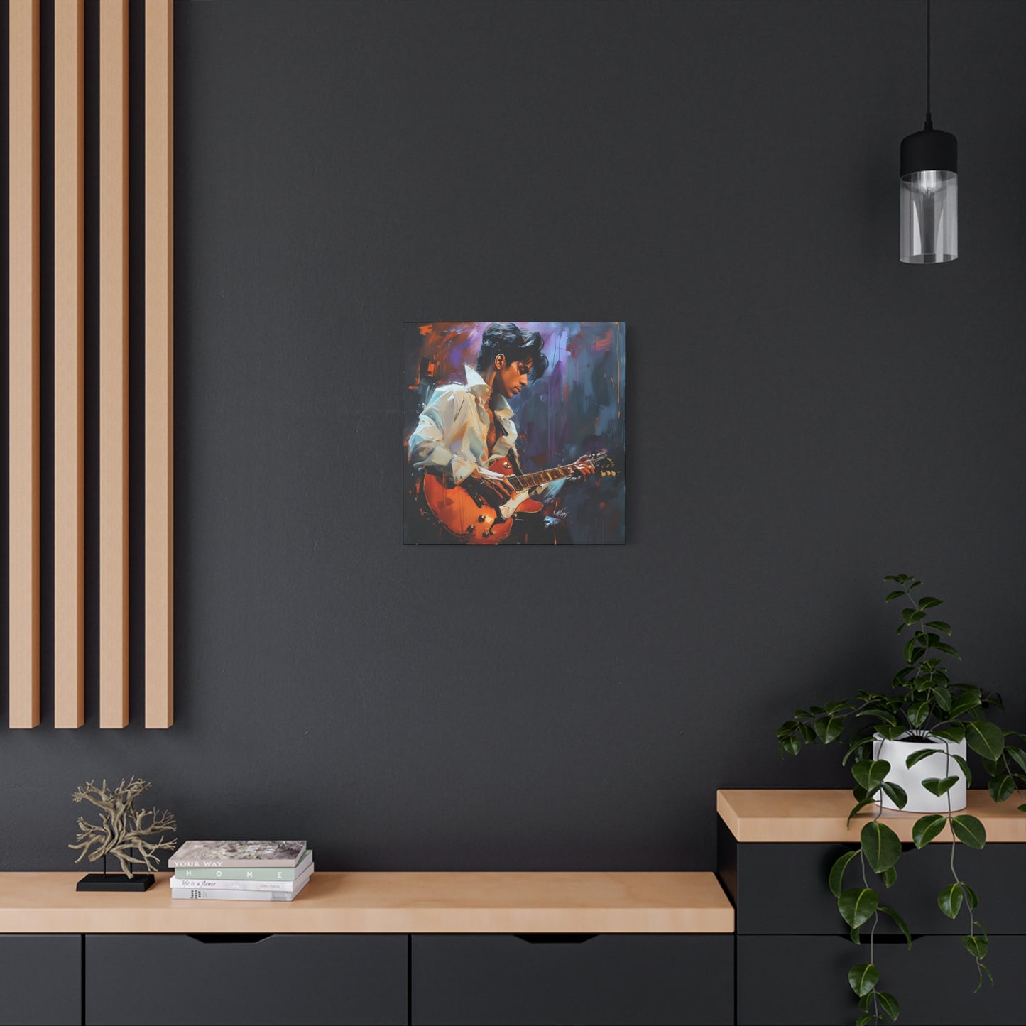 Prince In Concert Afrocentric Black Art Canvas Wall Print