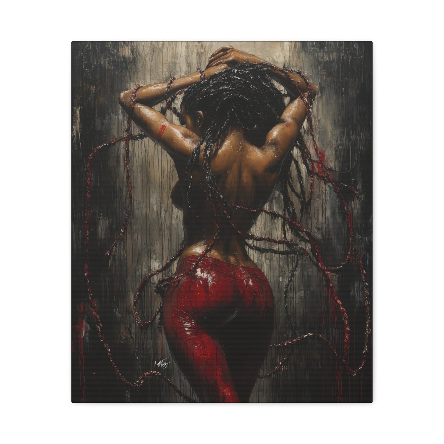 Private Dancer Afrocentric Black Woman Art Canvas Wall Print