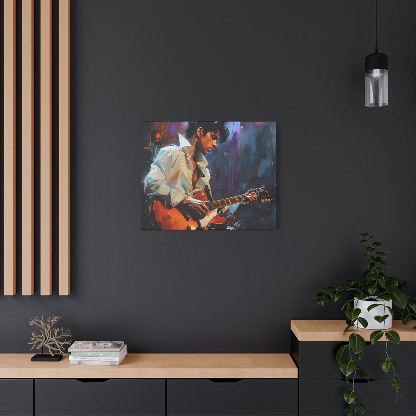 Prince In Concert Afrocentric Black Art Canvas Wall Print