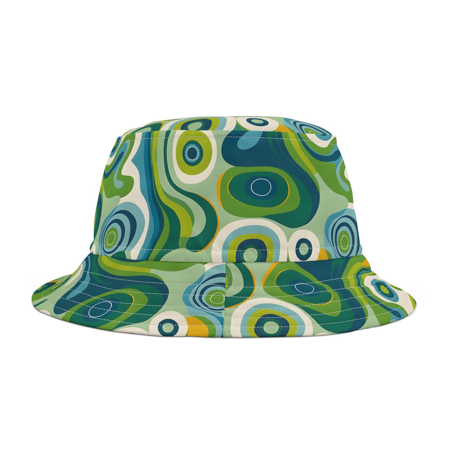 Psychedelic Swirl Festival Print Unisex Bucket Beach Hat