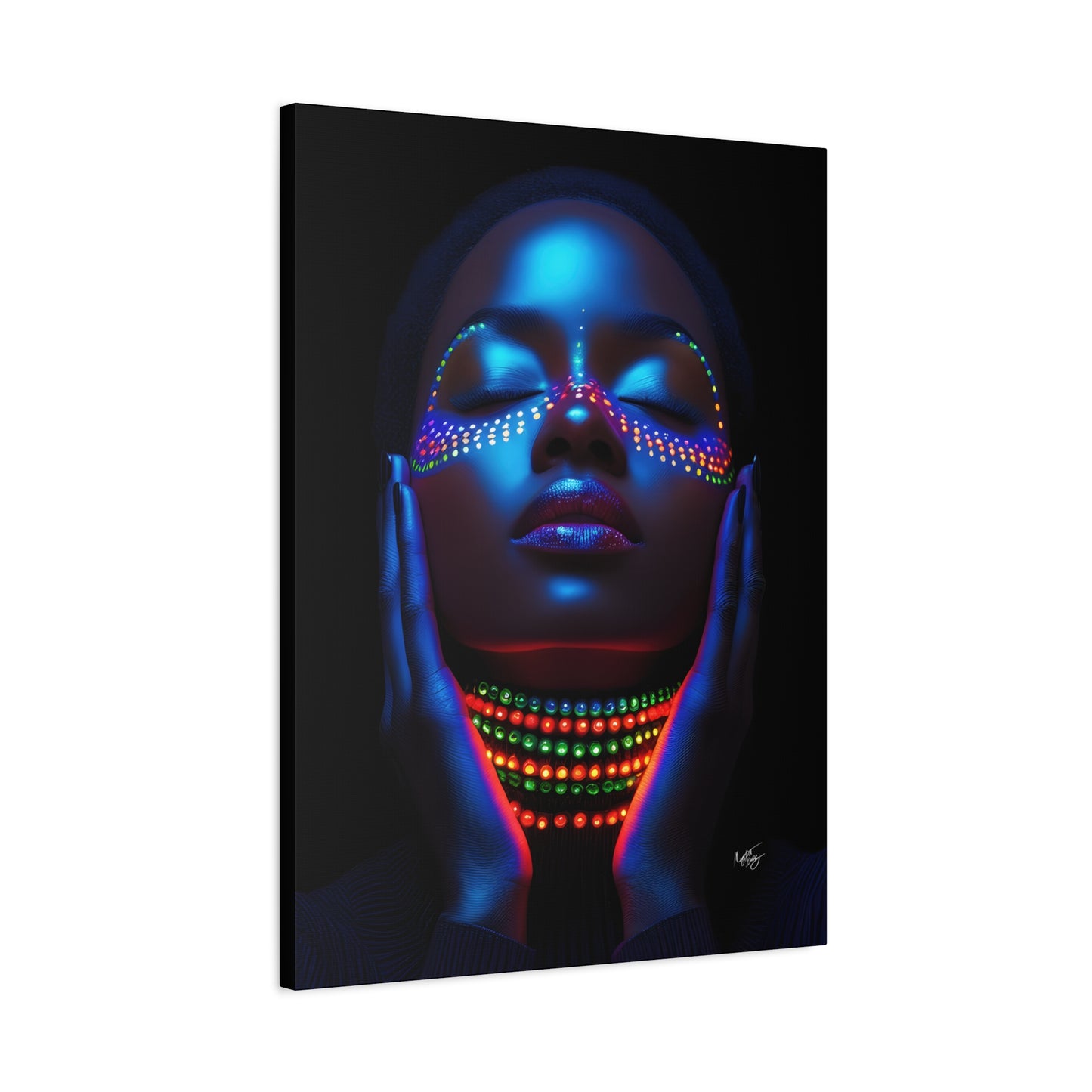 My Future Is Brighter Than The Darkness Black Woman Art Canvas Wall Print