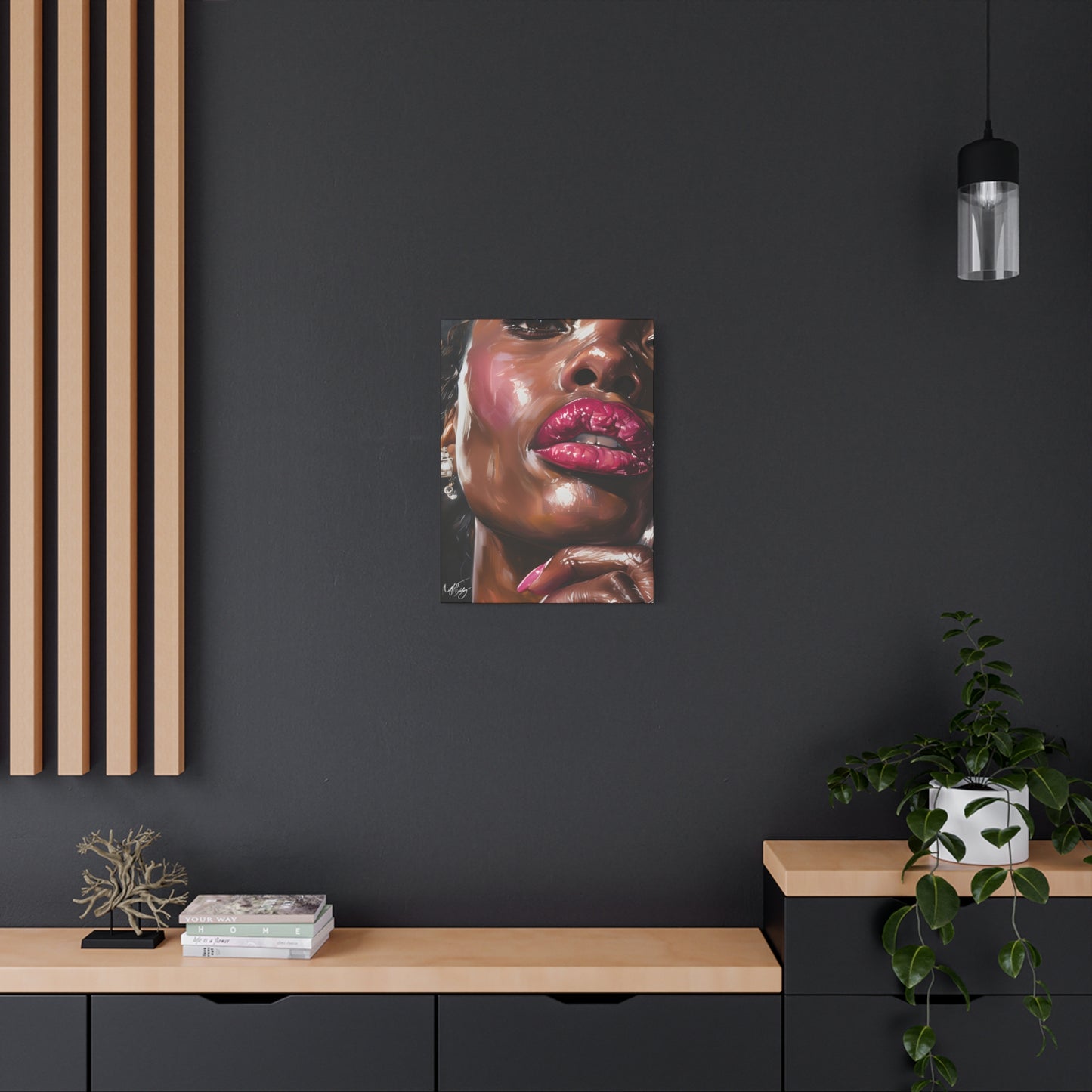 Let Me Tell You A Secret Afrocentric Black Woman Art Canvas Wall Print