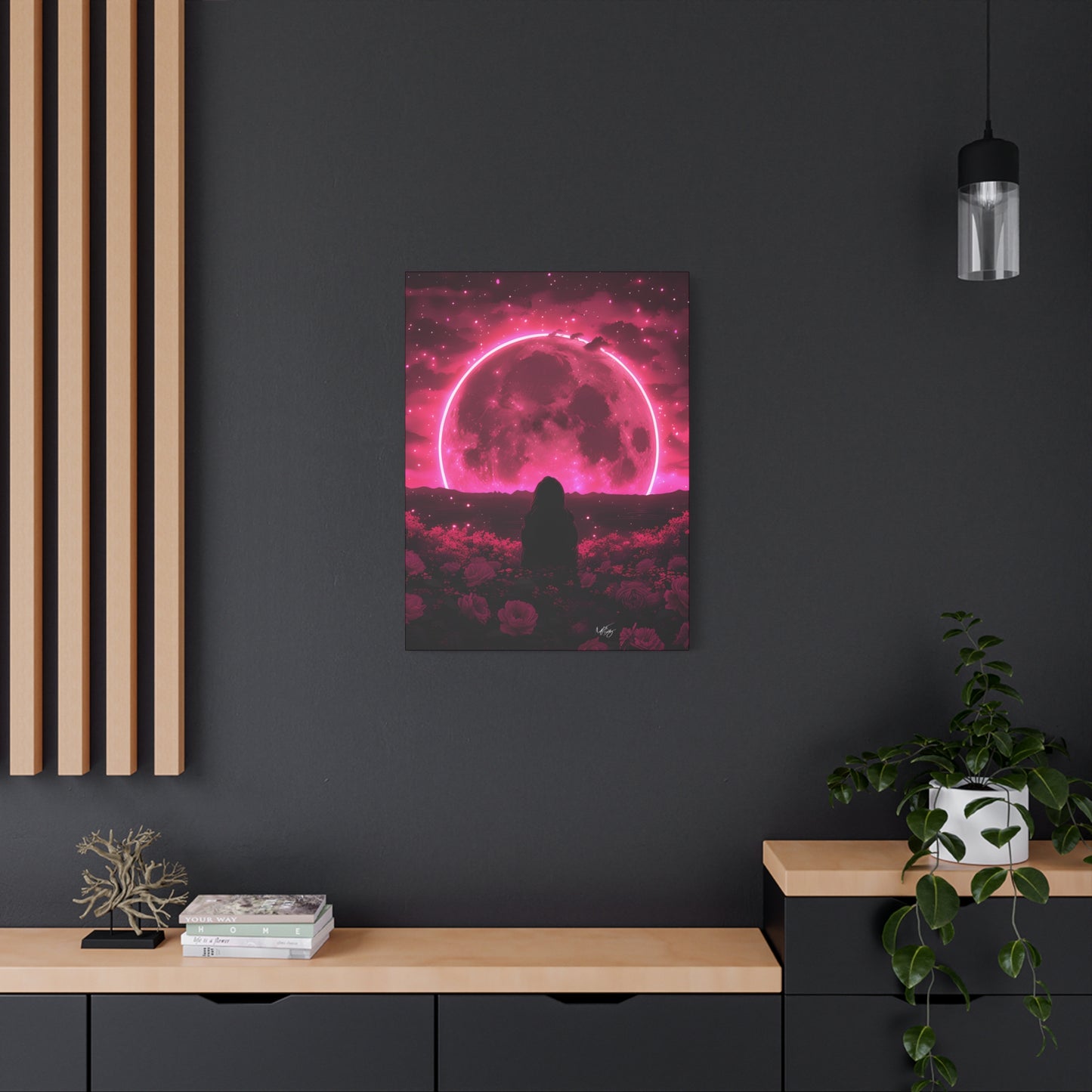It Rises in the East Afrocentric Black Woman Abstract Art Canvas Wall Print