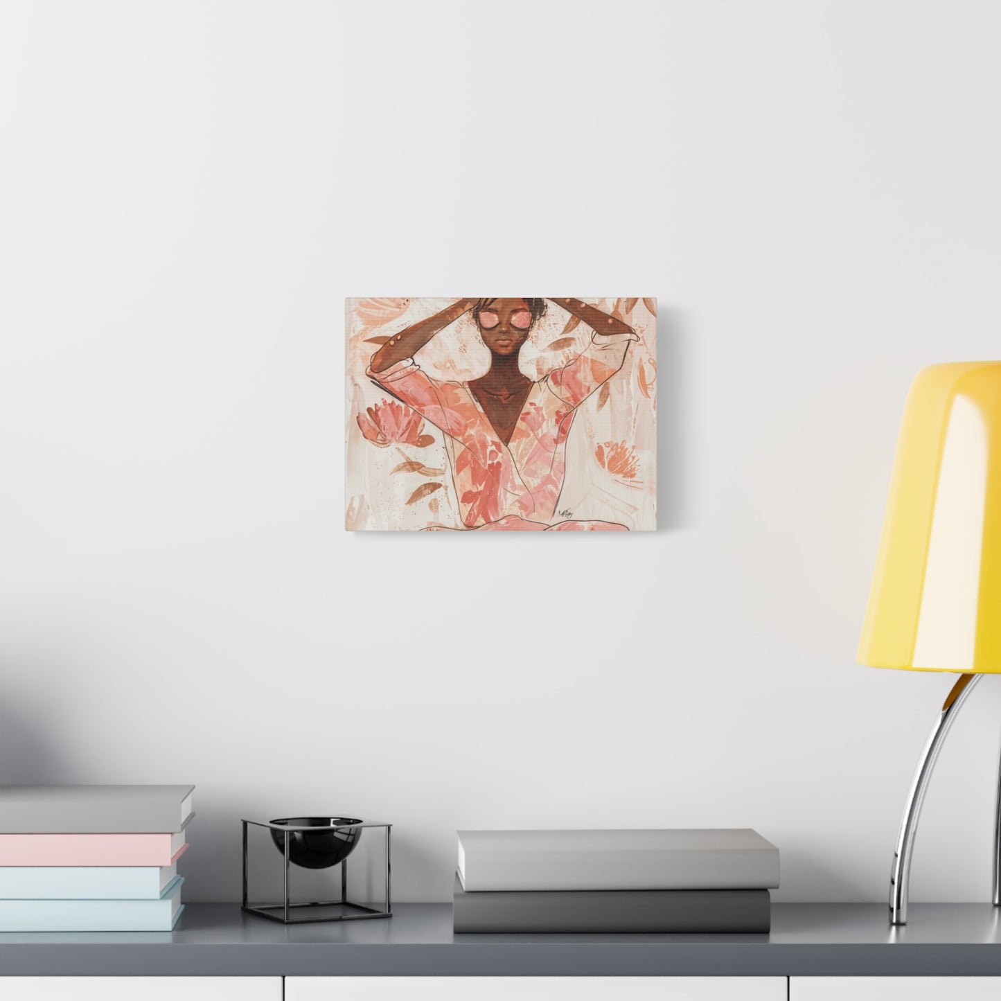 Relax It Will Be Okay Afrocentric Black Woman Abstract Art Canvas Wall Print