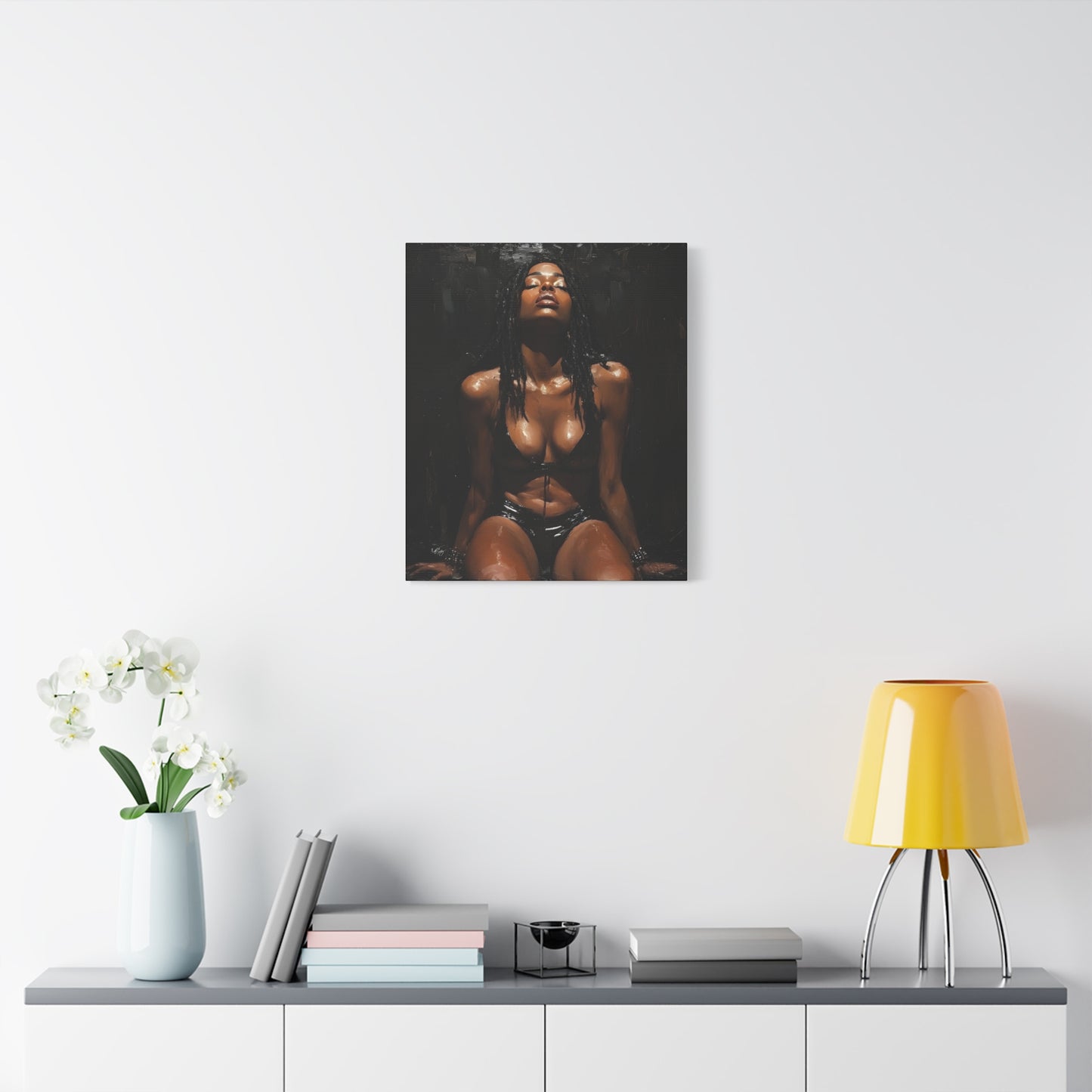 At The End Of The Day Afrocentric Black Woman Art Canvas Wall Print