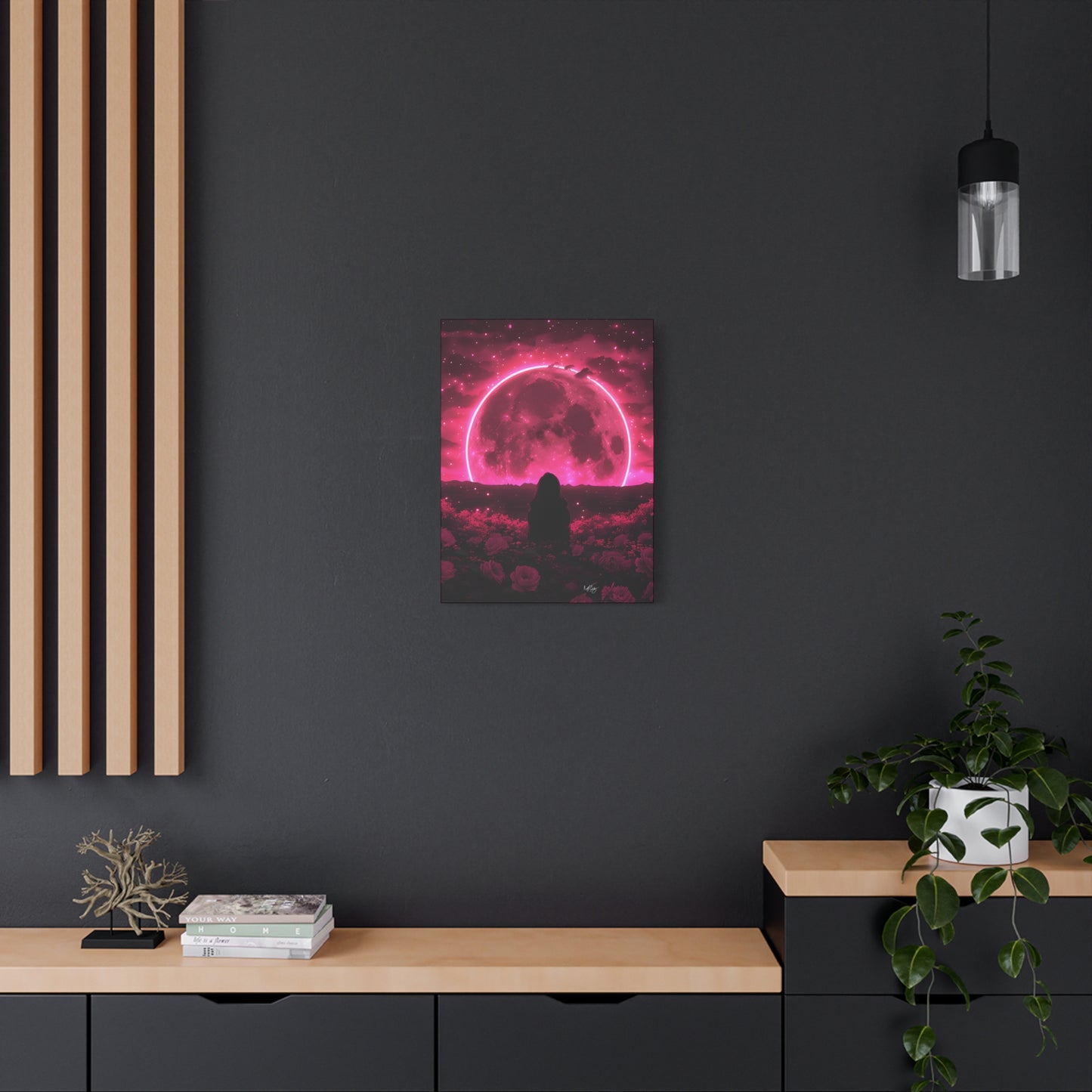 It Rises in the East Afrocentric Black Woman Abstract Art Canvas Wall Print