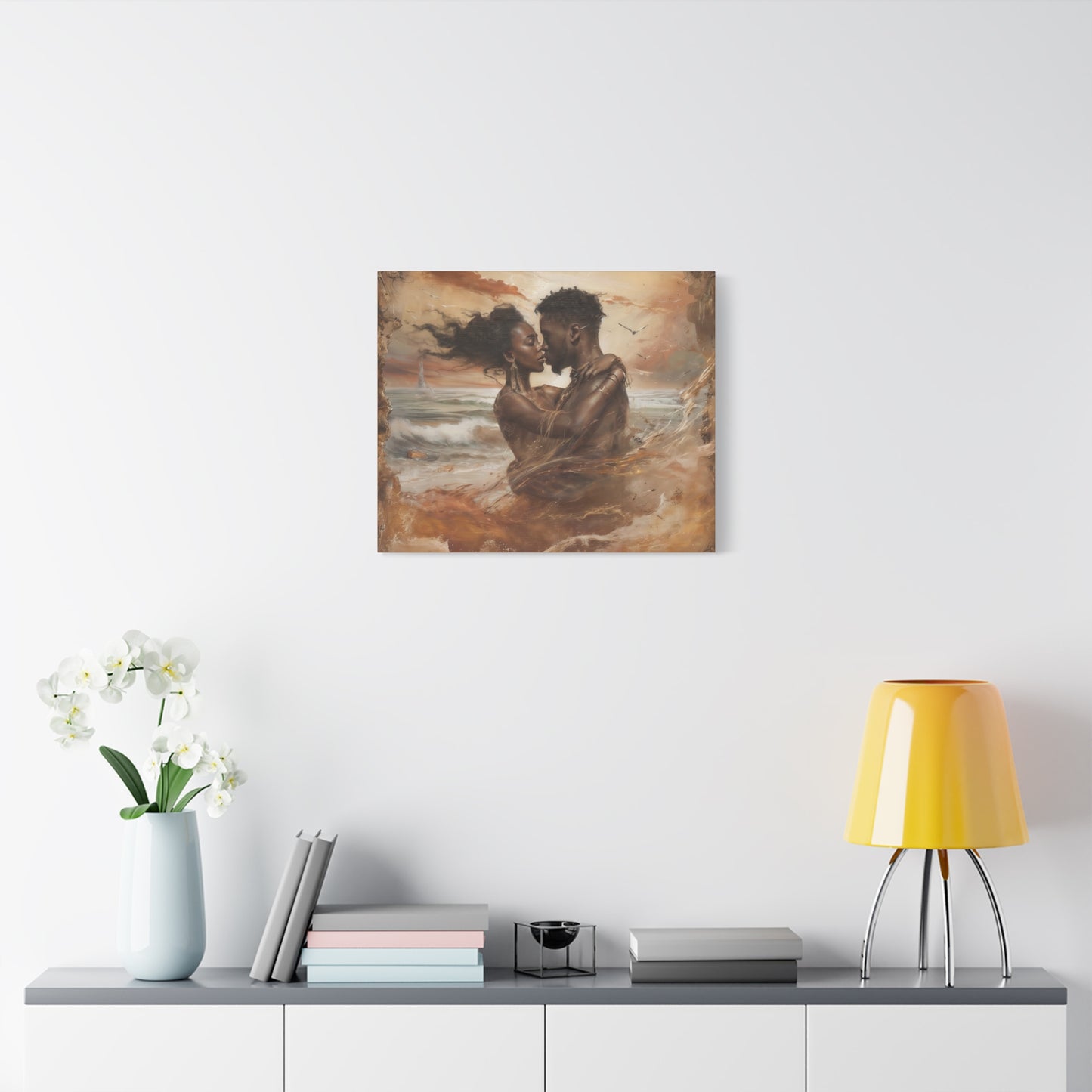 Forever Mine Black Love Art Canvas Wall Print