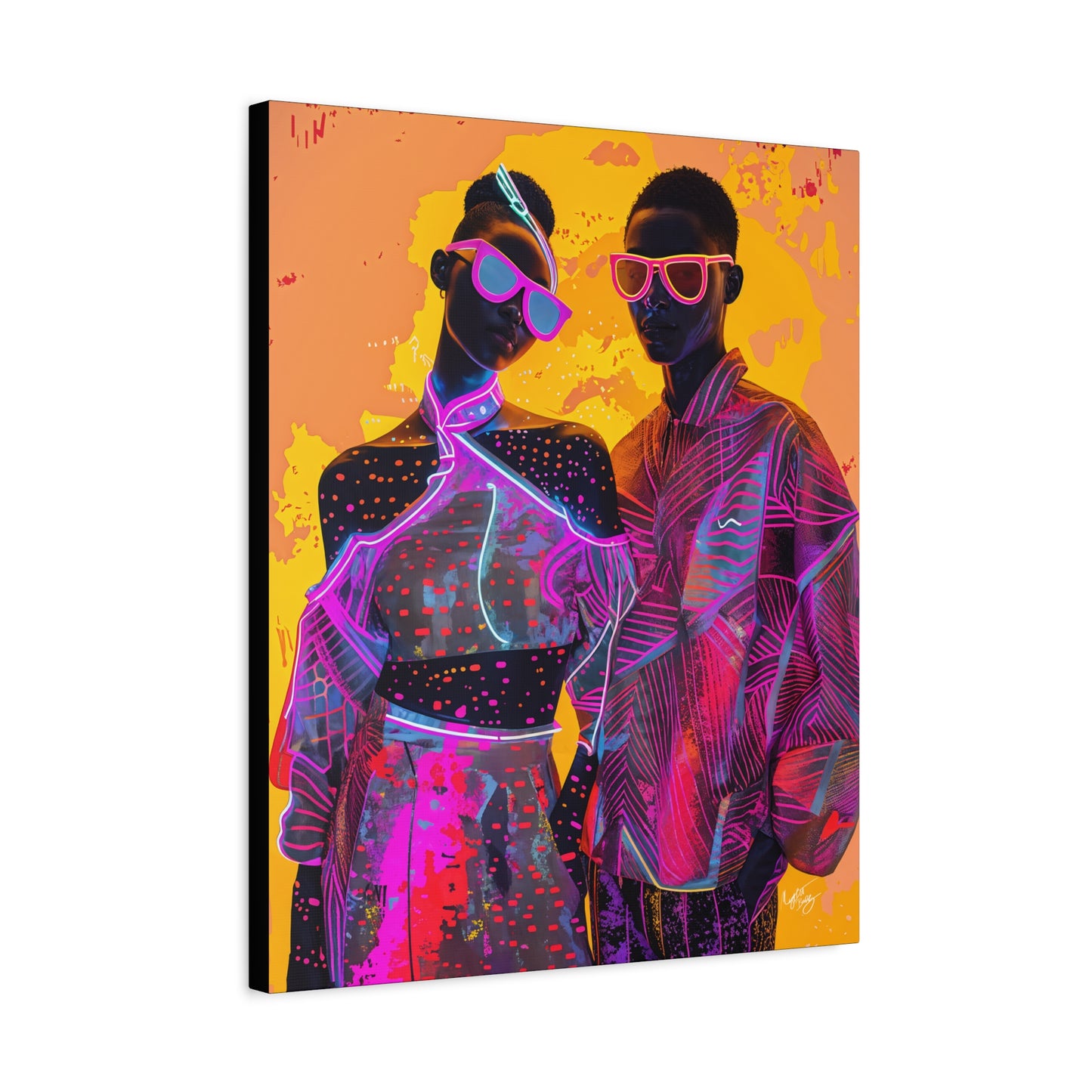 You Know We're Fly Afrocentric Black Abstract Art Canvas Wall Print