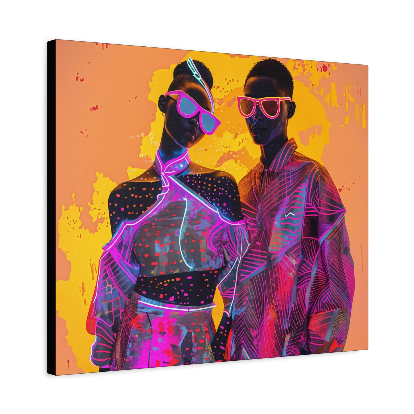 You Know We're Fly Afrocentric Black Abstract Art Canvas Wall Print