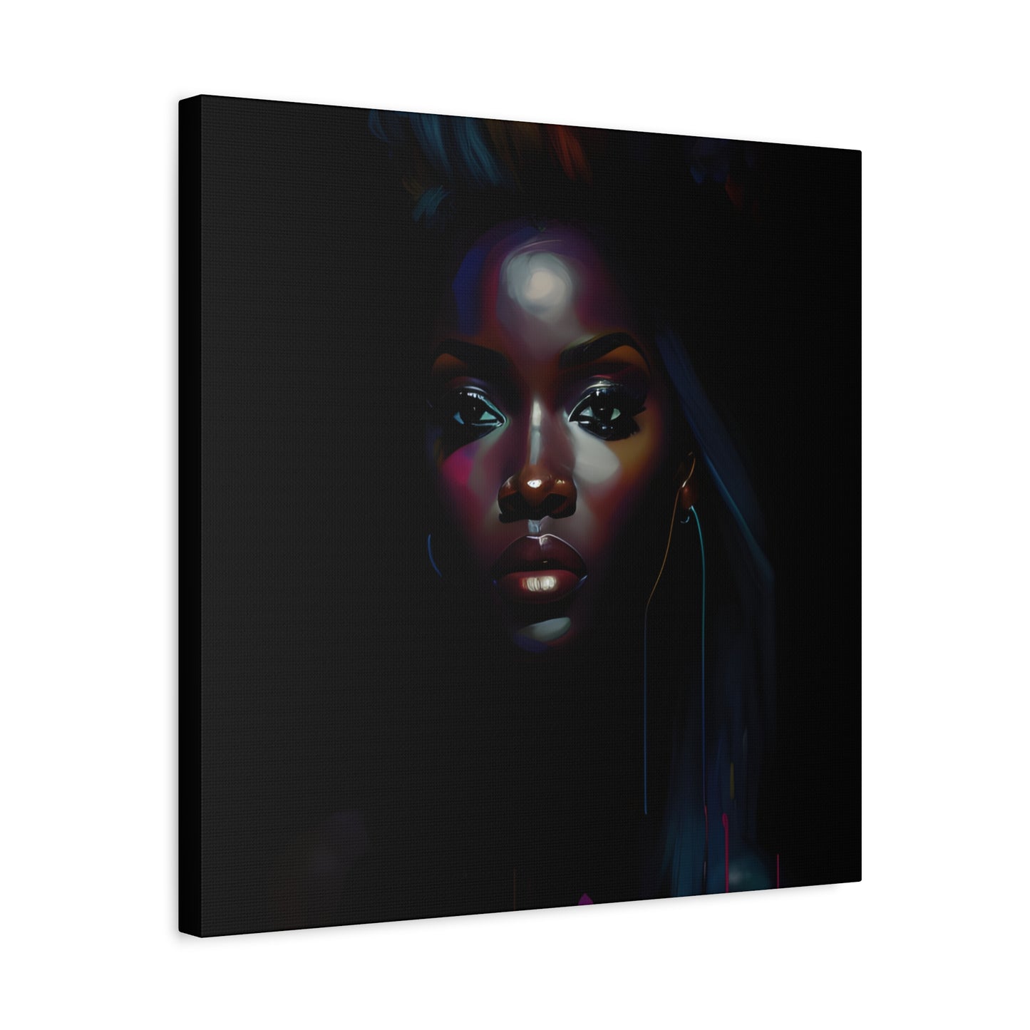 The Look Black Woman Abstract Artwork Canvas Wall Print