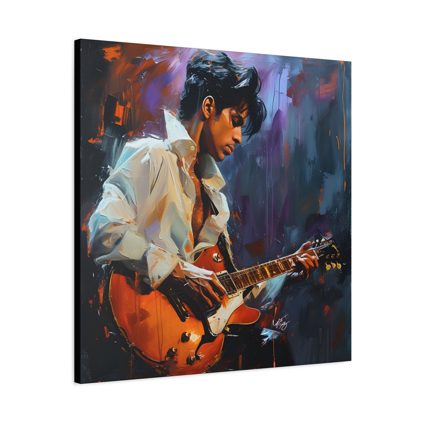 Prince In Concert Afrocentric Black Art Canvas Wall Print