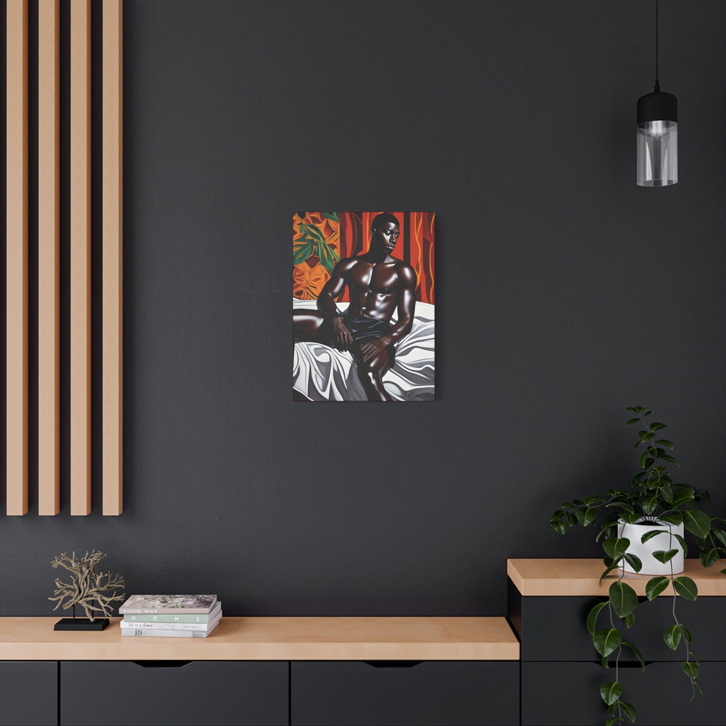Good Morning Afrocentric Black Artwork Canvas Wall Print